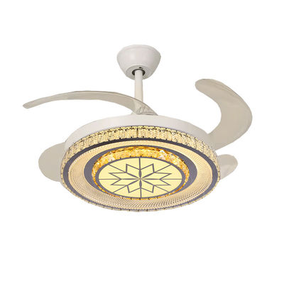 Ventilatore di soffitto a LED intelligente a motore a corrente continua a 3 lame con lame pieghevoli